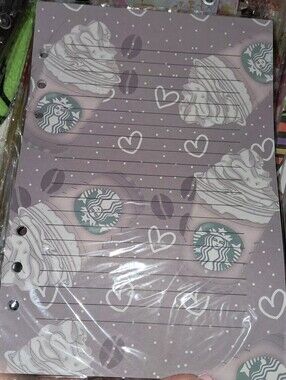 New! A5 Size Starbucks Notebook, Binder, Journal Refill Paper